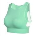 thumbnail image 2 of Women Racerback Sports Bras - High Impact Workout Gym Activewear Bra, Green, M, 2 of 9