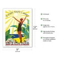 thumbnail image 2 of On the Azure Coast France (Sur la Cote d’Azur) - Sunshine all Year - Vintage Travel Poster by Roger Broders c.1931 - Master Art Print (Unframed) 9in x 12in, 2 of 4