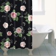thumbnail image 3 of Pioneer Flower Floral Print Pattern Shower Curtain 36”x72", Bathroom Decorative Shower Curtain Set with 12 Hooks, Waterproof Washable, 3 of 5