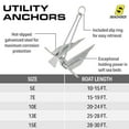 thumbnail image 3 of Seachoice Utility Anchor 10E 41620 - Hot Dipped Galvanized Steel - Silver, 3 of 4