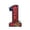 J001- A, variant on Red Party Decorations, Happy Birthday Topper for Cake, Black Party Decorations, Halloween Decorations, Sequined Glitter Red Black Number Birthday Candle with Decal for Halloween