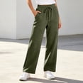 thumbnail image 2 of Annhoo Womens Baggy Sweatpants Elastic Waist with Drawstring and Side Pockets Causal Wide Leg Workout Gym Pants, 2 of 6