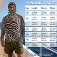 thumbnail image 6 of SEANATIVE Sun Protective Hooded Fishing Shirt for Men, Long Sleeve Full Coverage Long Sleeve Running Hiking Shirts with Built-in Mesh Face Mask Neck Gaiter, 4XL, Zebra Leopard Print, 6 of 7