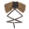 thumbnail image 4 of Chal medieval para hombre, cuello ajustable para eventos de fantasía navideña. Marrón, 4 of 9