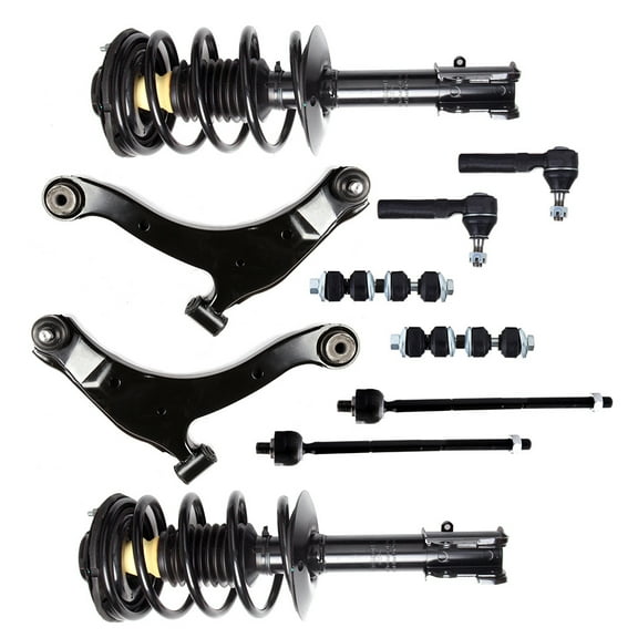 ECCPP Front Strut Spring Assembly, Control Arm and Ball Joint Assembly, Stabilizer Bar Link Kit, Tie Rod End Fit for 2001 2002 2003 2004 2005 2006 2007 2008 2009 2010 for Chrysler PT Cruiser Set of 10