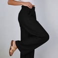thumbnail image 2 of Denim Pants for Women Wide Leg Jeans Elastic High Waisted Pants Denim Lounge Pants Streetwear Full Length Pants Casual Loose Bottoms with Pockets, 2 of 7