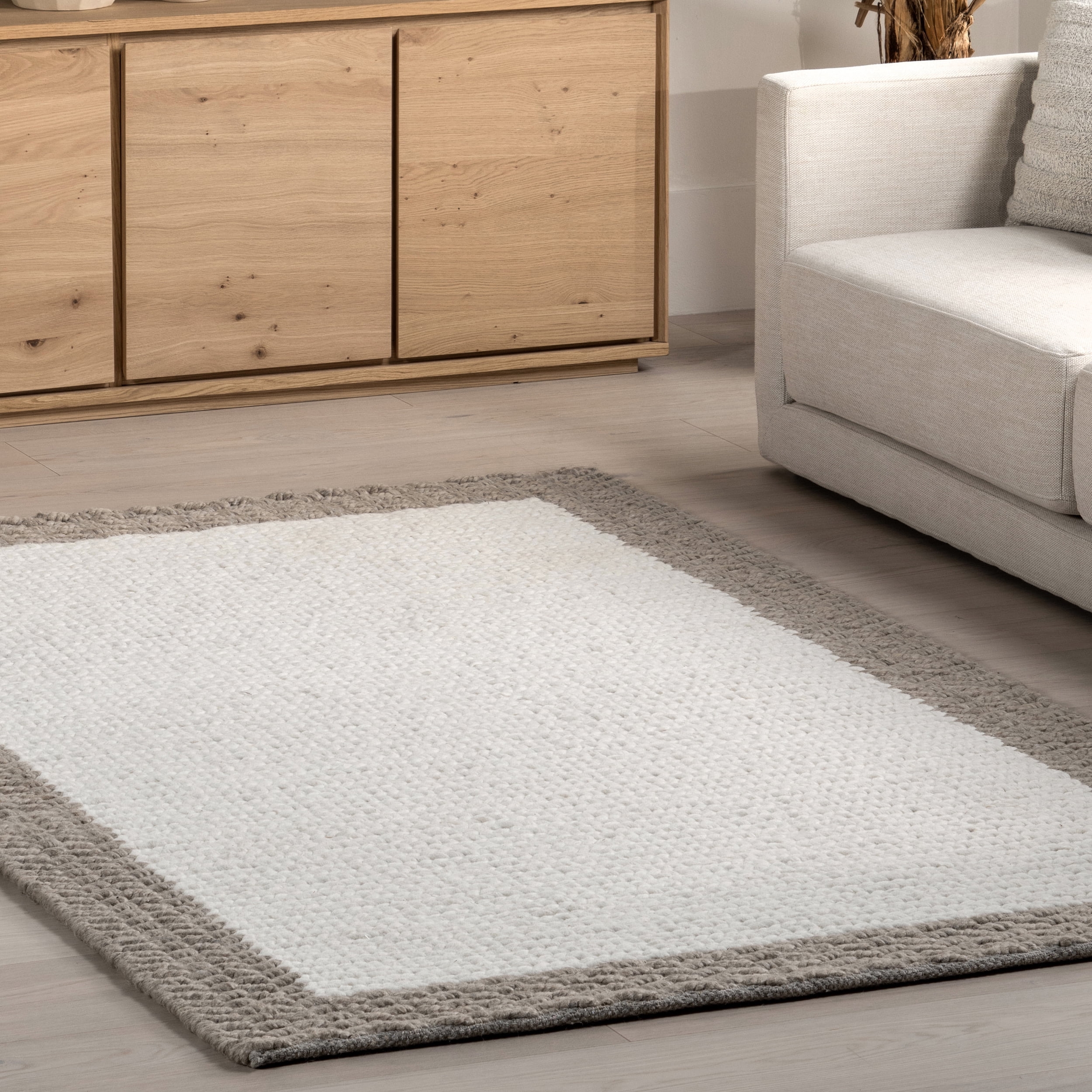 nuLOOM Aster Chunky Knit Wool Area Rug, 5' x 8', Ivory