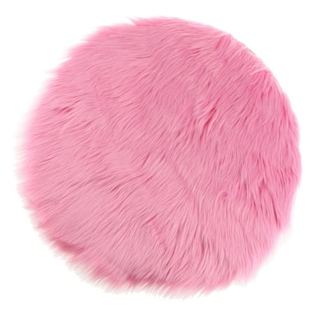 

Seat Cushion Mat Artificial Pad Fleece Blanket Hot Pink 30cm