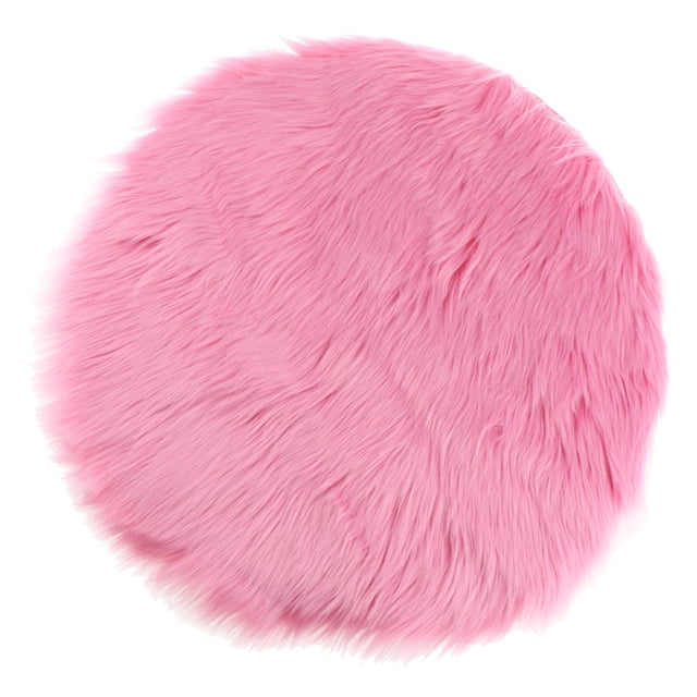 Seat Cushion Faux Mat Artificial Pad Area Rug Sofa Chair Hot Pink 40cm