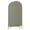 Green, variant on Gray Solid Color Wedding Arch Cover, Stretchy Spandex Arch Backdrop Stand Covers 6 FT, Modern Minimalist Pure Color Round Top Arched Backdrop Cover for Birthday Party Ceremony Baby Shower Event