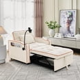 thumbnail image 2 of LUCKHAO 3-in-1 Sofa Bed, Convertible Sleeper Chair Sofa Bed, Pull Out Chair Bed with USB Ports and Type-C port on ,Modern Velvet Sofa Chair Sleeper Bed ,Single Lounge Armchair, 2 of 8