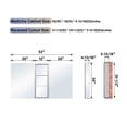 thumbnail image 2 of ANGELES HOME 52" x 36" Aluminum Bathroom Medicine Cabinet and Open Shelf Set, Recessed or Surface Mount, Soft-Close Doors, 2 of 15