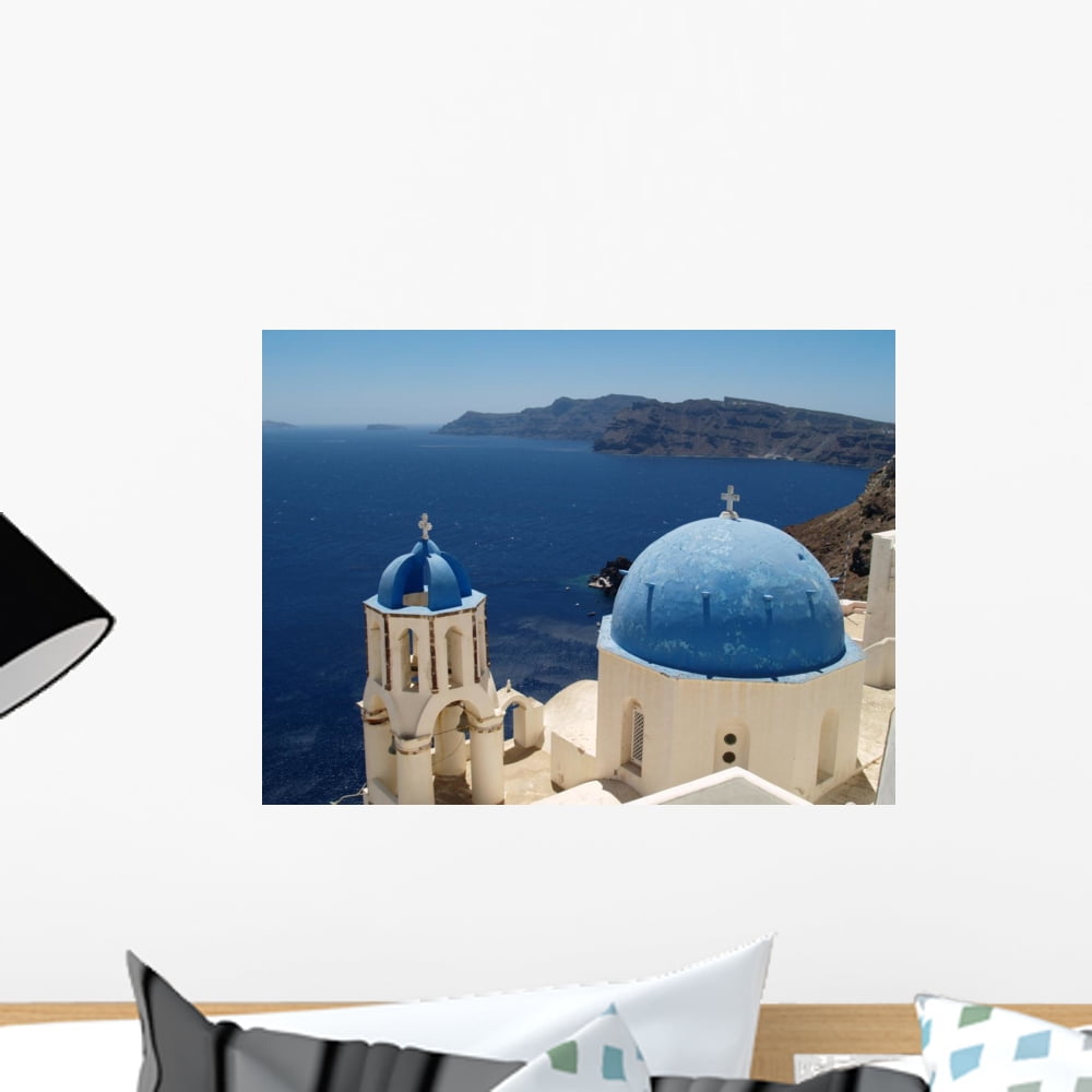 Santorini Greece Wall Mural by Wallmonkeys Peel and Stick Graphic (18 in W x 14 in H) WM146085