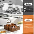 thumbnail image 3 of Bamboo Tea Bag Organizer, Tea Organizers and Storage Box, Tea Caddy with 8 Adjustable Compartments, Wooden Tea Station Chest Display, Organizador De Te, Brown, 3 of 4