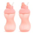 thumbnail image 1 of Pajita plegable Munchkin Mighty Grip 300 ml Paquete de 2 Coral, 1 of 9