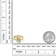 thumbnail image 6 of Gem Stone King 18K Yellow Gold Plated Silver Yellow Citrine White Moissanite and White Diamond Ring for Women (1.48 Cttw, Heart Shape 6MM, Gemstone November Birthstone, Size 5), 6 of 6