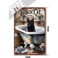thumbnail image 5 of Black Cat Decor Wash Your Paws Retro Aluminum Sign 12x8 IN Metal Tin Sign Funny Bathroom Decor Cat Gifts Black Cat Kitchen Decor Cat Bathroom Wall Art Farmhouse Decor, 5 of 6