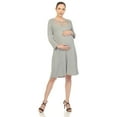 thumbnail image 5 of White Mark Women's Maternity Cross Neckline Swing Dress, 5 of 8