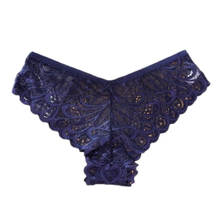 

Mortilo Lace Panties For Women Women Panties See Through Lightweight Briefs Women Gifts Navy M