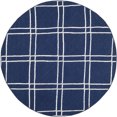 thumbnail image 1 of Safavieh Dhurries Navy Contemporary Rug - Round 6', 1 of 3