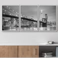 thumbnail image 2 of wall26 Framed Canvas Print Wall Art Set Black &amp; White Manhattan Bridge in NYC Architecture &amp; Maps Cityscape Photography Realism Rustic Scenic for Living Room, Bedroom, Office - 24"x36&qu, 2 of 5