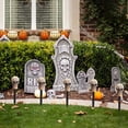 thumbnail image 2 of KyFree Halloween Decoration, 5PK Holiday Skull Pathway Lights, Waterproof & Battery Operated Skull Stake Lights for Holiday Decorations Outdoor Garden Yard Pathway Decor, 2 of 7