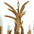 thumbnail image 6 of DENEST Antler Chandelier Resin Ceiling Light 6-Lights Retro Pendant Home Decorators Lighting, 6 of 9