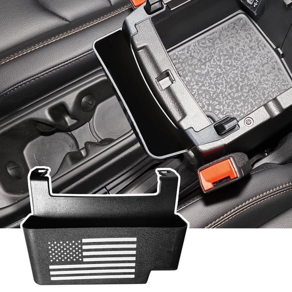 Black Armrest External Storage Box For Jeep Wrangler JL Gladiator JT 2018-2024