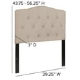 thumbnail image 6 of Flash Furniture Cambridge Tufted Upholstered Twin Size Headboard in Beige Fabric, 6 of 10