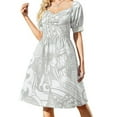 thumbnail image 3 of Polynesian - Hawaiian White Kona Tribal Dress prom clothes womens dress, 3 of 7