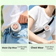 thumbnail image 6 of Clearance Sale! | 3 Speed Quiet Rechargeable Clip Fan, 360° Rotatable Portable Mini Personal Fan, Hands-Free Cooling Fan For Home School Travel Hiking Outdoor(White), 6 of 9