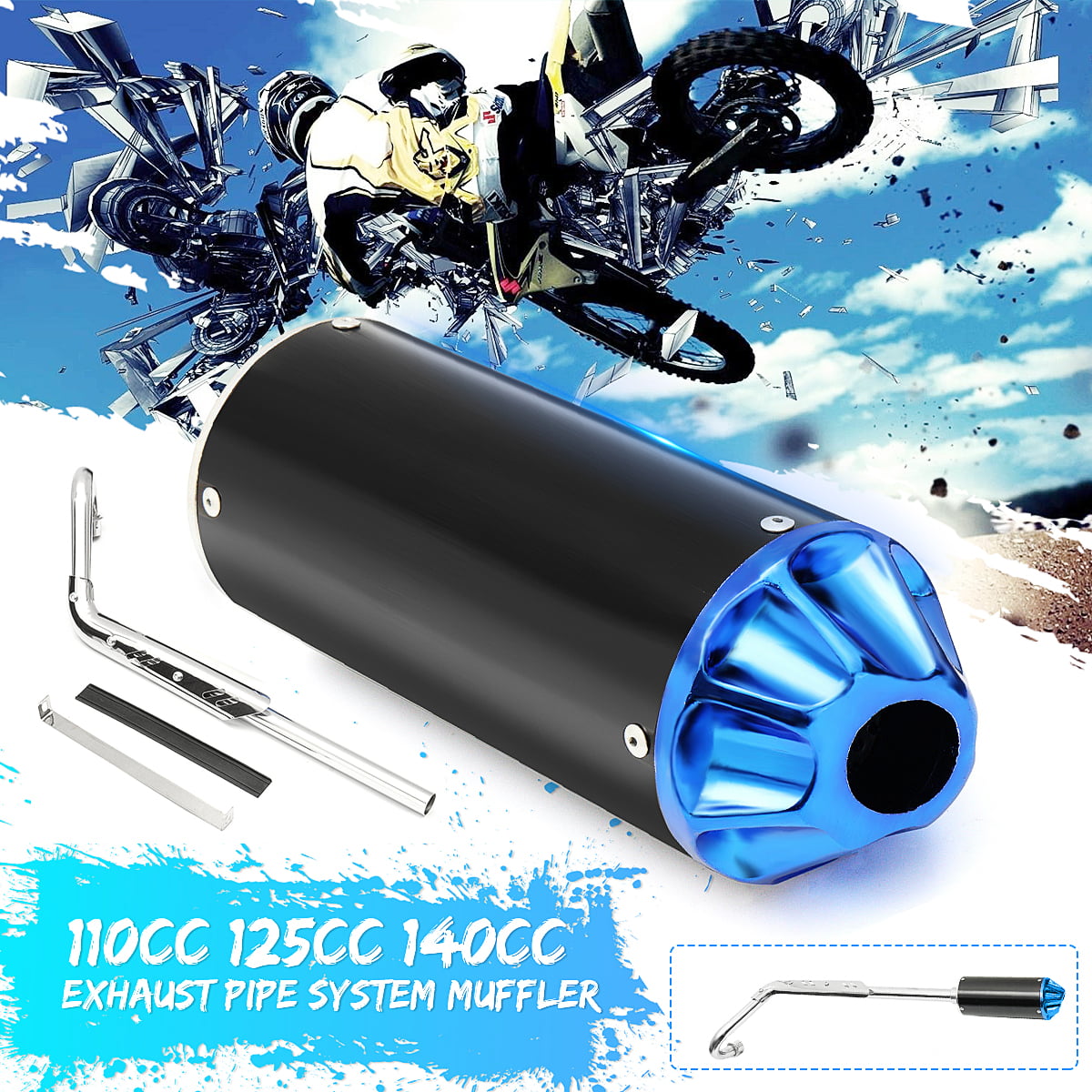 1Set DLE 111cc Long Exhaust Pipe Single with Accessories 