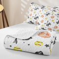 thumbnail image 4 of Feelyou Watercolor Black Bowknot Bed Spread Queen for Girls, Softball Glove Print Queen Coverlet Set, 3 Pieces, 4 of 7