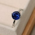 thumbnail image 5 of 2Ct Lab Created Blue Sapphire Engagement Solitaire Ring 14k White Gold Plated Round Cut, 5 of 5