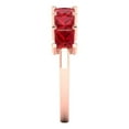 thumbnail image 4 of 2.03 ct Brilliant Princess Cut Simulated Pink Tourmaline 18K Rose Gold Eternity Band SZ 10.5, 4 of 6
