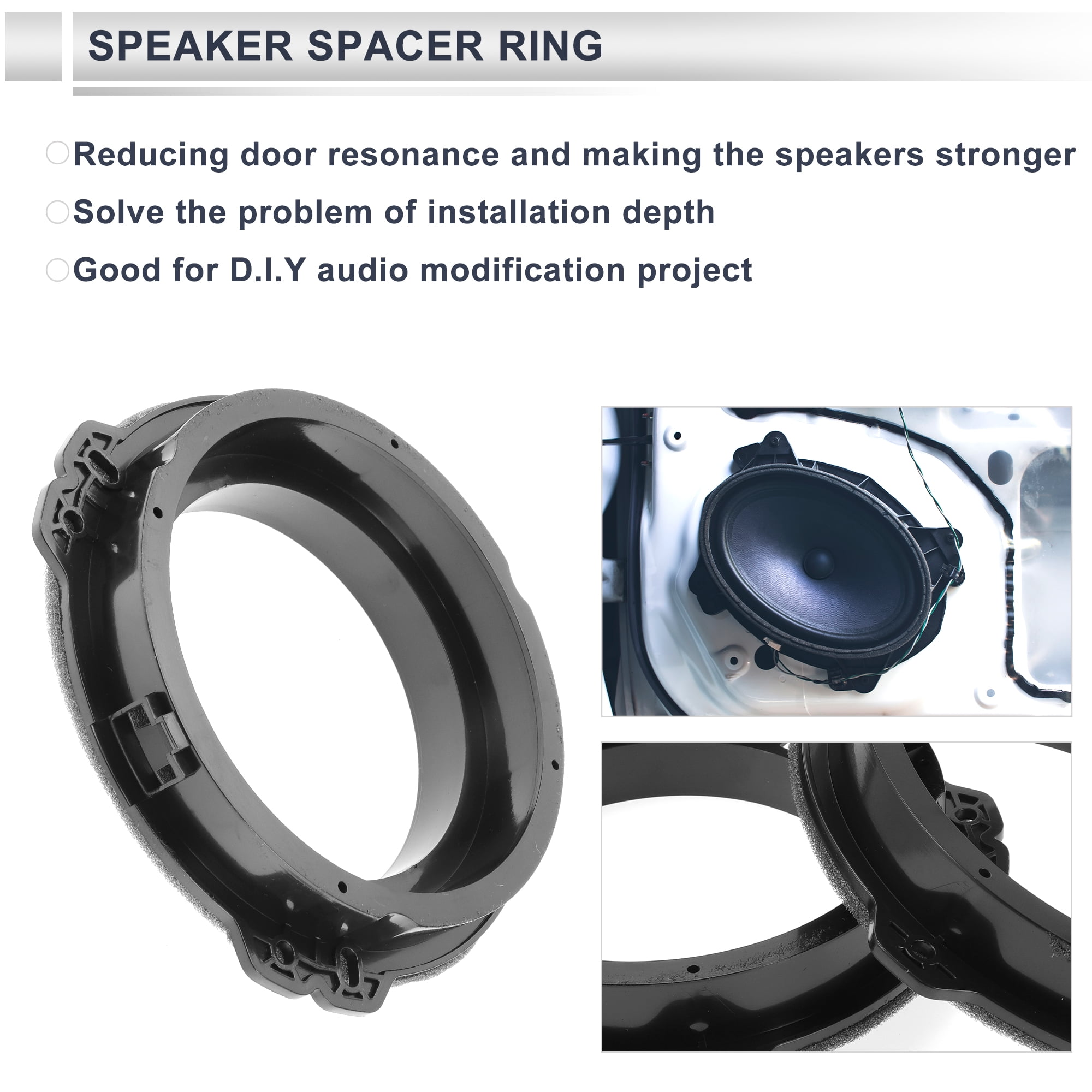 Unique Bargains Speaker for Spacer Ring for Hyundai Subwoofer Mounting for Spacer ABS