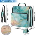 thumbnail image 3 of Water-Resistant 3-Ring Binder Organizer with Multiple Pockets Zipper Binder Bag for Office Beautiful Watercolor Stars, 3 of 8