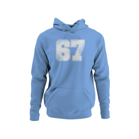 Retro Style Number 67 Design Men's Hoodie