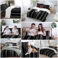 thumbnail image 5 of King 4 Piece Bedding Set Bohemian Geometric Style Soft Breathable Duvet Cover and Pillowcase, Black White Art Ethnic Striped Duvet Cover Set Bed Sheets for Bedroom Dormitory Guest Room, 5 of 9