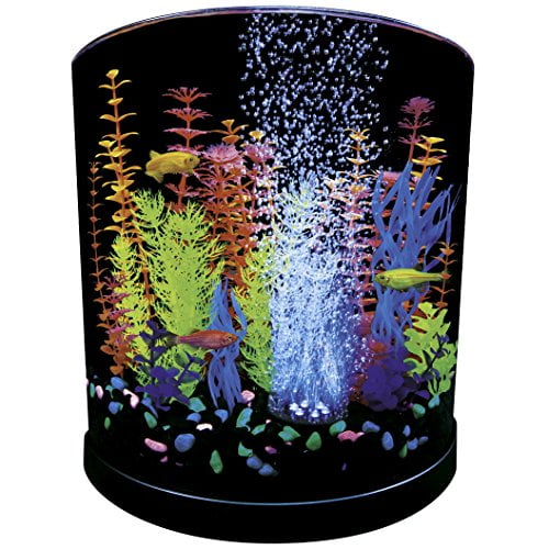 GloFish Half Moon Aquarium with Blue LED Bubbler, 3Gallon Walmart Canada
