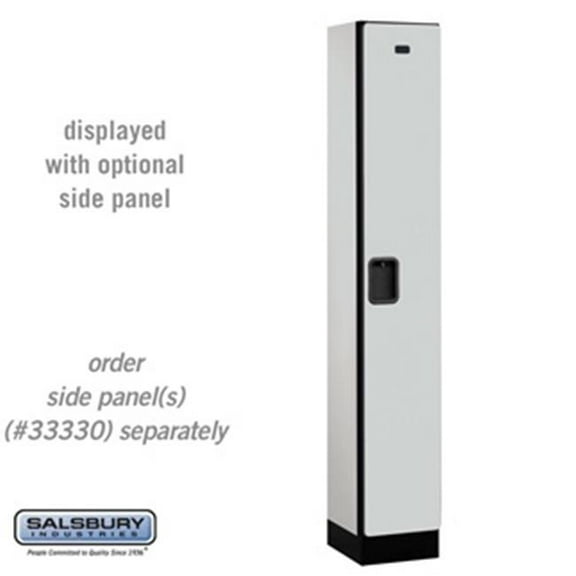 SalsburyIndustries 31165GRY Single Tier 1 Wide 6 ft. X 15 in. Designer Wood Locker - Gray