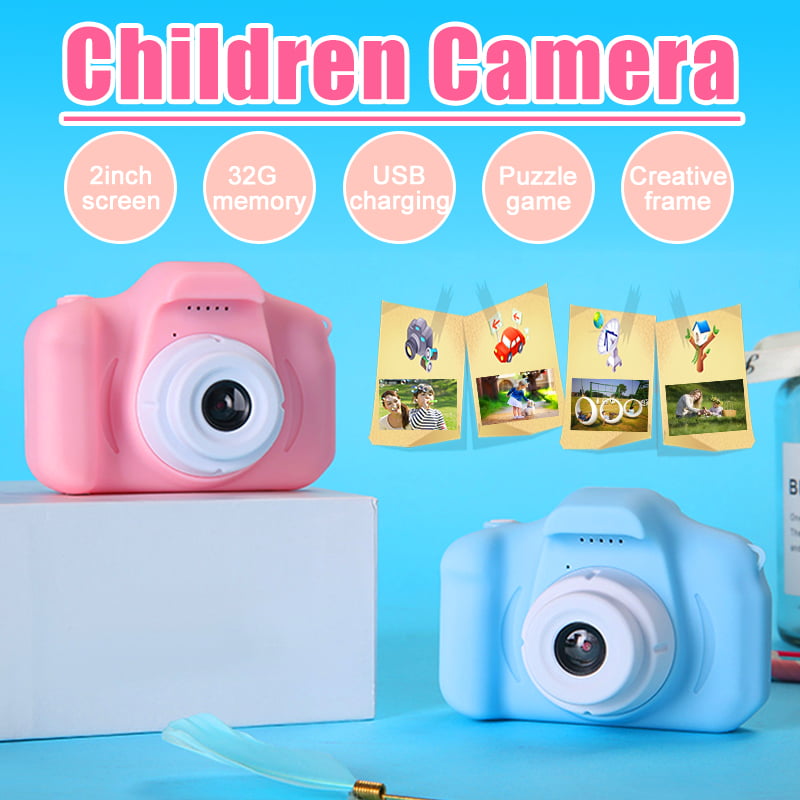 Mint Toy Camera with Color Screen Ideal Choice as a Birthday Gift. Mini Children Digital Camera with Eye Protection 2.0 In IPS screen,Portable Video Camera with Silicone Case