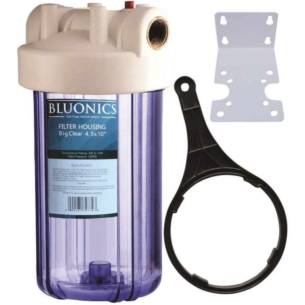 Whole House Big Blue Clear Blue Transparent Water Filter Housing with 1