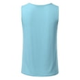 thumbnail image 4 of Doublju Women's Basic Scoop Neck Sleeveless Jewel Tank Top ICEBLUE S, 4 of 5