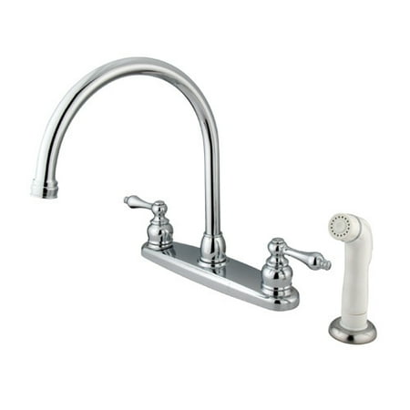 Kingston Brass Vintage Double Handle Kitchen Faucet with Side Spray