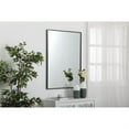 thumbnail image 3 of Metal frame rectangle mirror 30 inch in Black, 3 of 5