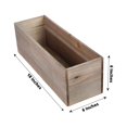 thumbnail image 2 of Efavormart 18x6'' Natural Brown Rectangle Wood Box DIY Rustic Wooden Planter Boxes With Plastic Liner For Wedding Party Decoration, 2 of 11