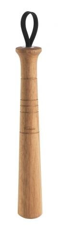 Trudeau Acacia Wood 8.5" Bar & Cocktail Mojito Muddler with Leather Strap 
