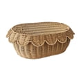 thumbnail image 3 of Cesta de pan tejida Cesta de servir tejida Bandeja para hornear pan Soporte para almacenar bocadillos L, 3 of 9