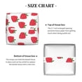 thumbnail image 5 of Sikiie Cartoon Strawberry Leather Tissue Box Cover Square, tissue box holder, Tissue Box with Bottom Belt-5.2”x5.2”x5.2”, 5 of 7